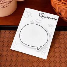 5 pezzi Kawaii Blocchetti adesivi di note minimaliste, bloc notes creativi, memo pad, forniture per ufficio e scuola, articoli di cartoleria, adesivi