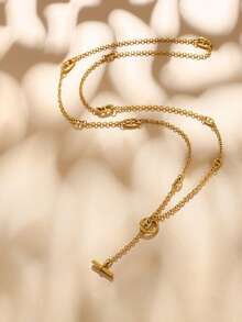 1件时尚欧美简约别致猪鼻子双层项链，适合派对、音乐节佩戴，也是送给朋友的礼物。 - 豬鼻子項鍊 - 查看 1