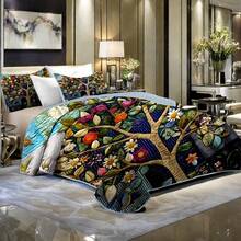 3 Pieces Full/Queen/King Size Quilt Set, Machine Washable, Lightweight Bedding Coverlet, Brushed Microfiber Quilt Cover, Warm Quilted Blanket Bedding Sets With Pillow Shams, Modern Style Thin Comforter, 2 Pieces Twin Quilt Set - 軍綠色 - 查看 8