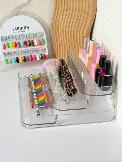 Nail Art Tool Nail Polish Gel Nail Polish Storage Rack, Tiered Organizer, Nail Art Accessories, Makeup Tool Storage Box