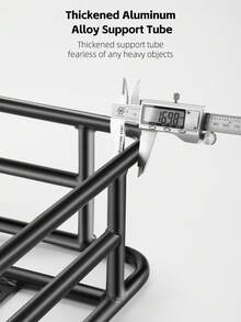 WEST BIKING 铝合金自行车篮，承重力强，后置篮设计稳固，适合骑行通勤、购物搬运。