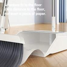 A Set Of Long-Handled Rotating Broom And Dustpan With Comb Teeth, Suitable For Home, Kitchen, And Office Cleaning. - 白色 - 查看 6