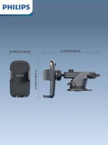 PHILIPS Strong Magnetic 360° Rotating Car Phone Mount | Universal Fit | New Nano-Suction Pad With Unrivaled Hold - Black - View 7