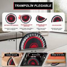 Trampolín de Fitness Portátil, Trampolín de 40 Pulgadas,con 5 Niveles, Altura Ajustable, Mango, Bandas de Resistencia, Capacidad de Peso: 350 kg, Trampolin Ejercicio Fitness Adultos/Niños - 1 - Ver 3