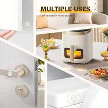 Silicone 100-Piece Cabinet Door Bumpers, Round, Diameter 1.27 Cm, Self-Adhesive Transparent Cabinet Door And Drawer Bumpers, Suitable For Kitchen Cabinets, Cutting Boards, Photo Frames - Multicolor - View 7