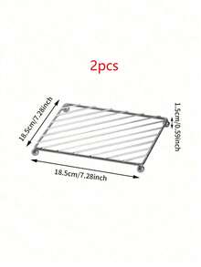 4 Stainless Steel Four-Legged Stands, Heat-Resistant Kitchen Table Pads, Coasters, Stainless Steel Heat Insulation Pads, Desktop Anti-Scalding Protection, Suitable, Restaurant, Kitchen, Baking - Multicolor - View 9