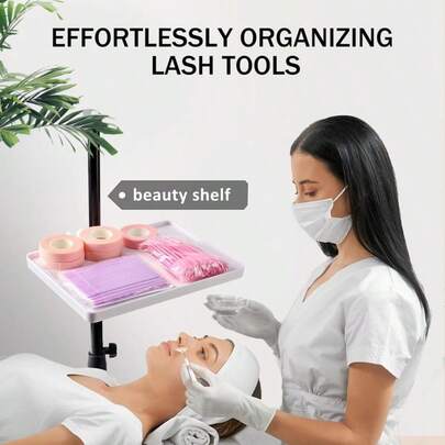 HMQ beauty Khay đựng mi giả bằng nhựa có thể điều chỉnh, đựng dụng cụ nối mi, khay đựng đồ trang điểm, phụ kiện mi