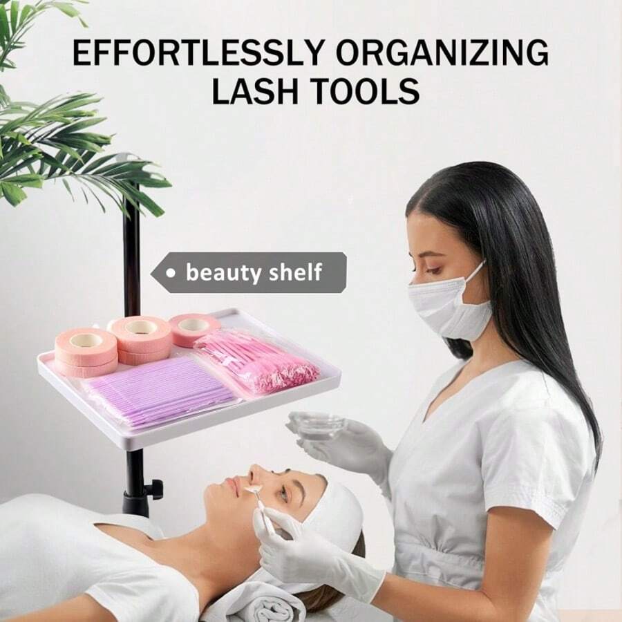 HMQ beauty 睫毛托盘支架 可调节塑料必备收纳架 适用于睫毛嫁接工具 化妆品收纳托盘 睫毛配件