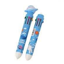 1pc 10-Color Space Planet Ballpoint Pen, 10 Colors In 1, Smooth Writing, Clear Handwriting, Office & School Supplies, Suitable For Writing, Drawing And Marking, Random Color - Multicolor - View 4