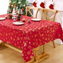 Kitchen Tablecloth - Red - Gold + 304.8 X 152.4 cm (Rectangular) - View 3