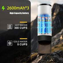 Cafeteira portátil 3 em 1, adequada para café moído, cápsulas de café e expresso. Compacta, sem fio, com bomba de pressão, ideal para viagens, carro, escritório, camping, etc. - Multicolorido - Ver 10