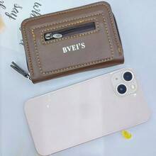 1个/2个装女士卡包/男士卡包，拉链零钱包，迷你时尚多功能信用卡包，带安全拉链和多个卡槽，柔软PU皮革，便携、防水、耐用，大容量多功能名片夹，带多个卡槽，信用卡、借记卡和银行卡收纳包，女士礼物、男士礼物、圣诞礼物。