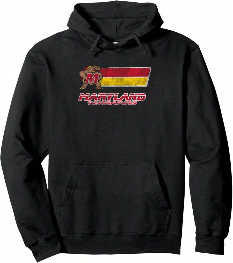 Maryland Terrapins Vintage Flash Pullover Hoodie - Black - View 1