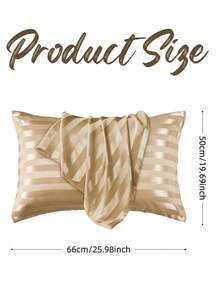 1/2 Pcs Luxury Satin Striped Pillowcase, Super Soft Polyester Envelope Style Pillow Cover, Machine Washable, 80-85 GSM, Cool And Comfortable Feel, Gentle On Hair And Skin, Hotel Quality Bedding Protector, Suitable As A Secret Santa Gift, Valentine's Day Gift, Christmas Gift, Personalized Gift Or Holiday Present For Her - Multicolor - View 7