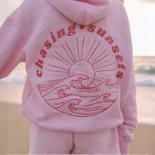 Outdoor Sports Hoodie Professional Embroidery DING Z Letter Print Sweatshirt Drop Shoulder Sleeve Hoodie Embroidery Sweatshirt