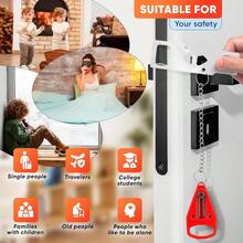 Portable Privacy Lock Travel - Hotel Door Lock Safety Gadget - Home Security Door - Initial - View 8