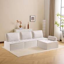 Single Sofa, Small Seating Set, Living Room Armchair, Beanbag, Sofa For Bedroom, Guest Room Or Children's Room - Beige - View 6