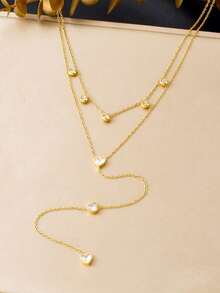 Colar Longo Elegante e da Moda para Mulheres, Banhado a Ouro 18k, Não Desbota, Adequado para Festas ou Uso Diário, Colar Presente de Joias