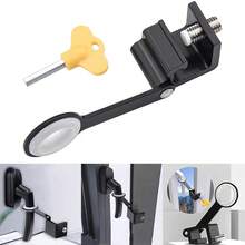 1 cái, Bộ giới hạn khóa cửa sổ bằng kim loại, Khóa khóa cửa sổ tròn màu đen, Bảo vệ an toàn, Phụ kiện cải thiện nhà cửa, Bảo vệ cửa sổ - màu đen - Xem 10