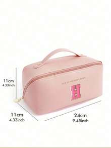 Multifunctional Travel Storage Bag, Letter Cosmetic Bag,PU Leather Waterproof Cosmetic Bag,Large Capacity Double Layer Cosmetic Bag, Cosmetics Organization And Storage, >Organizacion,Cosmetic Storage Bag, Skin Care Bag, Large Capacity Toiletries Bag, Travel Home Cosmetic Bag Organizer, Travel Accessories, Makeup Bag Make Up Bag Makeup Pouch Toiletry Bag Wash Bag Travel Essential Cruise Essentials Vacation Essentials For Men Women - Multicolor - View 43