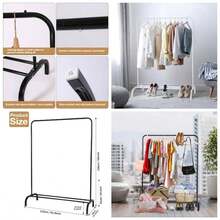 Metal Clothing Rack Garment Rack, Closet Rack Heavy Duty Hanging Racks Clothes With Top Rod And Storage Bottom Shelf, Clothes Rail Hanger Stand Hanging Coats, Skirts, Shirts 43.5 In - White - White - View 1
