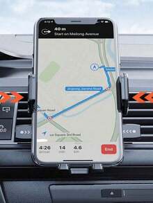 1 件全新车载出风口手机支架，自动锁定吸盘式手机支架，用于导航，兼容 、Android 手机，生日、家人、朋友的礼物，汽车配件车载手机支架 - 黑色鏡面A款 - 查看 5