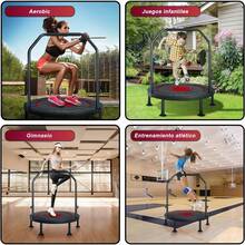 Trampolín de Fitness Portátil, Trampolín de 40 Pulgadas,con 5 Niveles, Altura Ajustable, Mango, Bandas de Resistencia, Capacidad de Peso: 350 kg, Trampolin Ejercicio Fitness Adultos/Niños - 1 - Ver 7