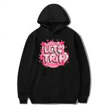 Sturniolo Triple Travel To Airbrush Women's And Men's Sweatshirts And Hooded Japanese-Style Harajuku Sweatshirts - 黑色 - 查看 1
