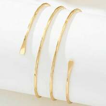 Women's Adjustable Arm Bracelet With Minimalist Wrap Design, Modern Accessory - 金色 - 查看 2