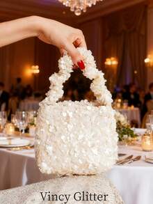 Miniaturowa torebka z cekinami, elegancka, modna torba typu tote dla kobiet, odpowiednia na sukienki i oficjalne okazje