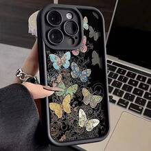 Beautiful Colorful Butterfly Case For IPhone 16 Pro, Compatible With Apple 15/14/13 Pro Max, New Model 12x11 - Emery - Trắng - Bướm đầy màu sắc tuyệt đẹp - Xem 1