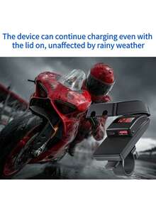 新款摩托车USB充电器，防水USB摩托车充电器，双USB Type-C接口，支持PD和QC快充3.0，适用于摩托车和手机