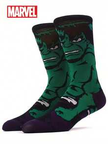 Marvel 1/5 Pairs Comfortable Men's Superhero Socks - Soft & Breathable, Mid-Calf, Elastic, Moisture-Wicking, Fashionable & Stylish - Perfect For Gifts, Parties, Daily Wear, Casual Occasions - Multicolor - View 7