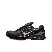 Nike Air Max Torch 4 Lace-Up Fabric & Synthetic Leather Cushioned Durable Breathable Low-Top Casual Running Shoes, Men, Black & Silver - Black Silver - View 1