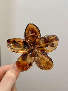 3 chiếc/1 chiếc kẹp tóc nhựa lớn nhẹ hình hoa, họa tiết da báo đen, kích thước 8cm/3.15in, kiểu dáng tối giản, màu trơn, thời trang, đa năng, cao cấp, thanh lịch, phù hợp cho sử dụng hàng ngày, dự tiệc, đi làm, du lịch, buộc tóc đuôi ngựa, búi tóc, rửa mặt, trang điểm, phụ kiện thời trang. - Nhiều màu - Xem 7