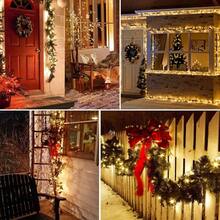 240 LED 88 pies Luces de cadena conectables para interiores y exteriores, luces blancas cálidas con efecto de parpadeo, con temporizador, para dormitorio, aula, boda, árbol, patio y decoración - Blanco cálido ⇋ Multicolor + 240 LED - Ver 7