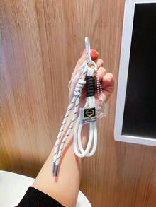 Series Woven Rope Pendant Plush Doll Nylon Lanyard, Ins Style Keychain, Carabiner, Bag Charm, Gift - Multicolor - View 8