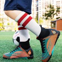 Kids Soccer Shoes - 黑橘色 - 查看 4