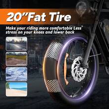 Electric Bike For Adults, 750W Motor 50KMH, 48V 16Ah Battery, 20" Fat Tire Full Suspension Mountain Bicycle, 7 Speed Ebikes - màu đen - Xem 7