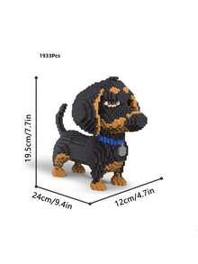 1938Pcs Siberian Husky Micro Mini Building Block Toy Set - First Choice For Pet Lovers, Multiple Pet Options Available, Festival Gift, Ideal For Building Block Assembly Beginners - Bronze - View 14