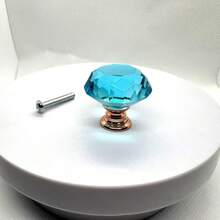 30mm Smooth Round Glass Cabinet Door Knobs/Pulls, Colorful Drawer Handles Suitable For Home, Cabinet, Drawers And Dresser, With Screws - Multicolor - View 49