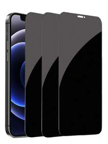 3 pièces Protecteurs d'écran en verre trempé anti-éblouissement compatibles avec les téléphones iPhone17 16 15 14 13 12 11 Pro Max XR X XS Max 7 8 Plus. Verre de protection anti-espion