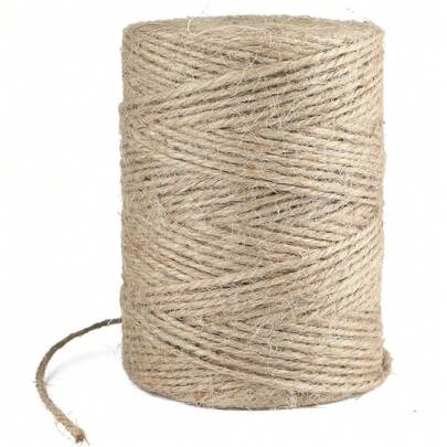 Natural Jute Twine String 656 Feet 2mm Twine For Crafts Gift Wrapping Christmas Packing String For Arts Decoration, Wedding, Gardening