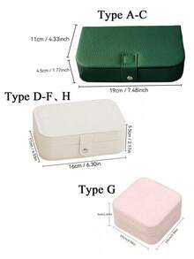 1 caixa de joias de couro portátil para pulseiras, colares, brincos, anéis, necessaire de verão para mulheres, organizador de armazenamento, presente de viagem, volta às aulas