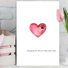 1pc Heartfelt Minimalist Sympathy Card Perfect For Pet Loss, Bereavement & Thinking Of You Notes - one-size - View 8