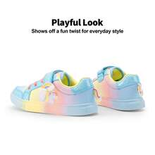 Toddler/Little Kids Rainbow Storybook Sneakers Casual Walking Sneakers Hook Loop School Shoes - 藍色 - 查看 5