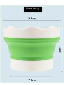 1 Stück Mini faltbarer Silikon Farbeimer, Aquarellpinsel Waschbecher, Mehrzweck Kunstbedarf - Verschiedenfarbig - Übersicht 10