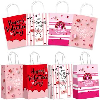 2个白色奶牛纹纸质礼品袋 - 非常适合生日派对，可爱卡通设计，购物佳品，时尚手提袋，适合各种场合