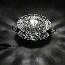 Downlight de Cristal, luz empotrada en el Techo de 3W con Abertura de 5-8 cm, Foco Decorativo para Pasillo Creativo en el Pasillo, Pasillo, Sala de Estar, Dormitorio(Blanco)(default) - Multicolor - Ver 6