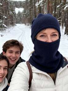 1pc Winter Plush Thickened Women's And Men's Warm Scarf - Heavy Duty Windproof And Warm Face Mask, Outdoor Cycling Neck, Breathable Polyester Knitted Fabric, Suitable For Winter Cycling, Outdoor Activities, Skiing, Motorcycle Driving Essential - Dual Use Design: Suitable For Both Cycling And Outdoor Activities, With A Scarf/Neck Cover/Hat Three In One Multifunctional And Versatile Balaclava Hat,